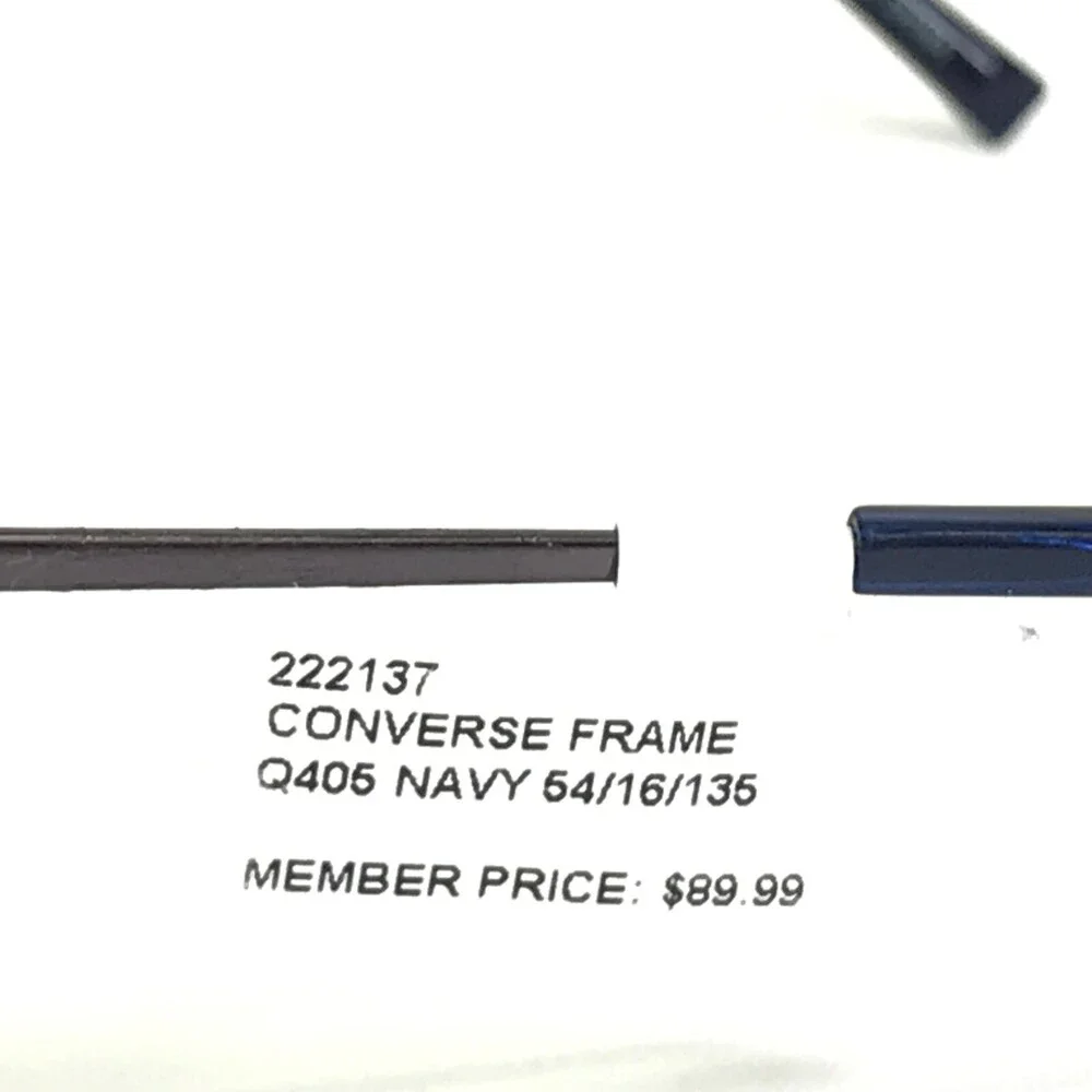 Converse Eyeglasses Frames Q405 NAVY Grey Blue Cat Eye Full Rim 54-16-135